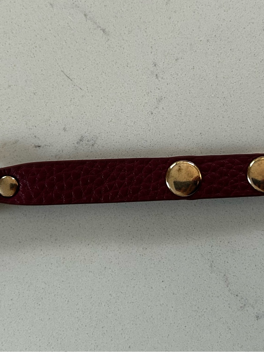 NEW fashion gold/maroon faux leather bracelet - Picture 4 of 5